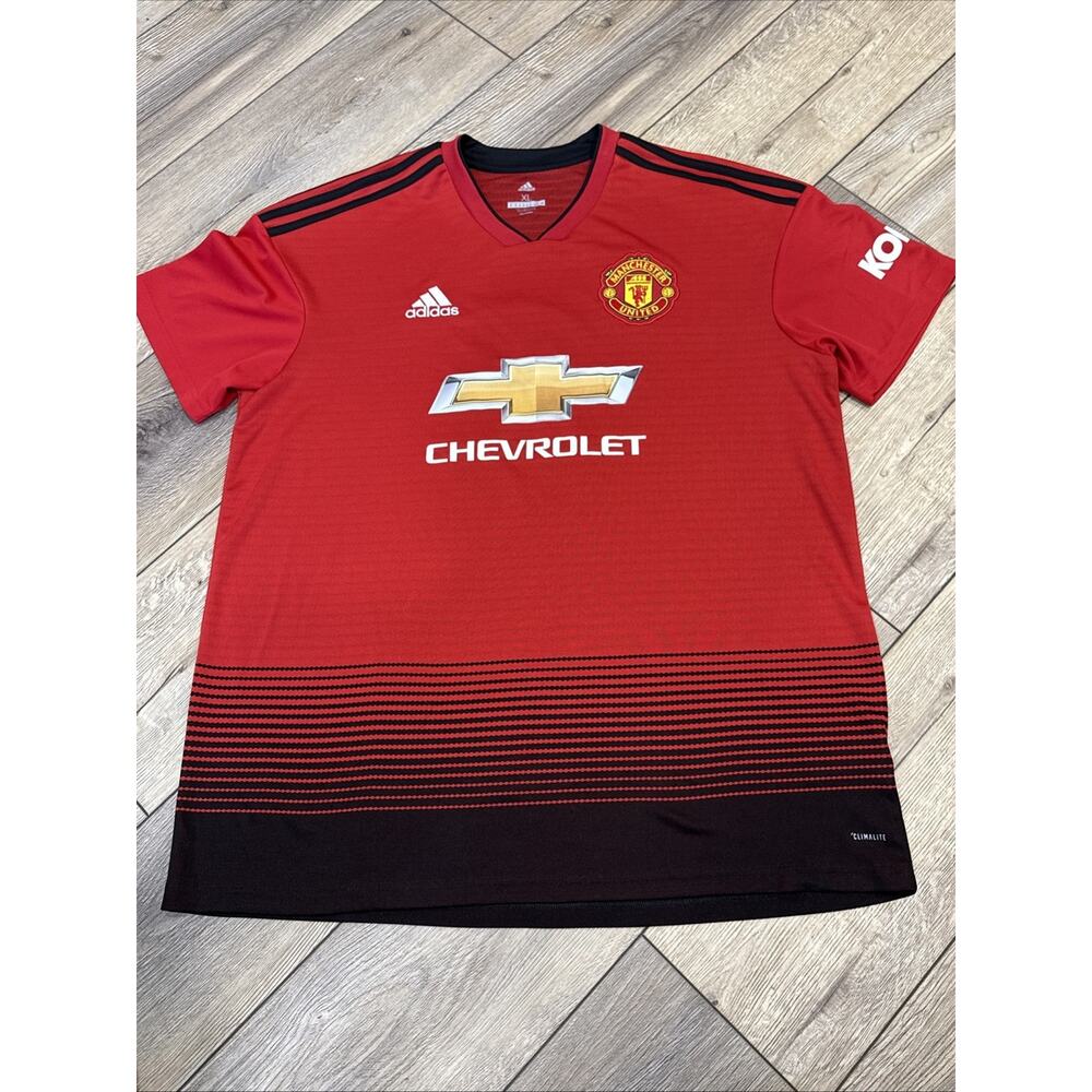 MANCHESTER UNITED 2018/2019 HOME FOOTBALL SHIRT JERSEY ADIDAS #8 MATA XL